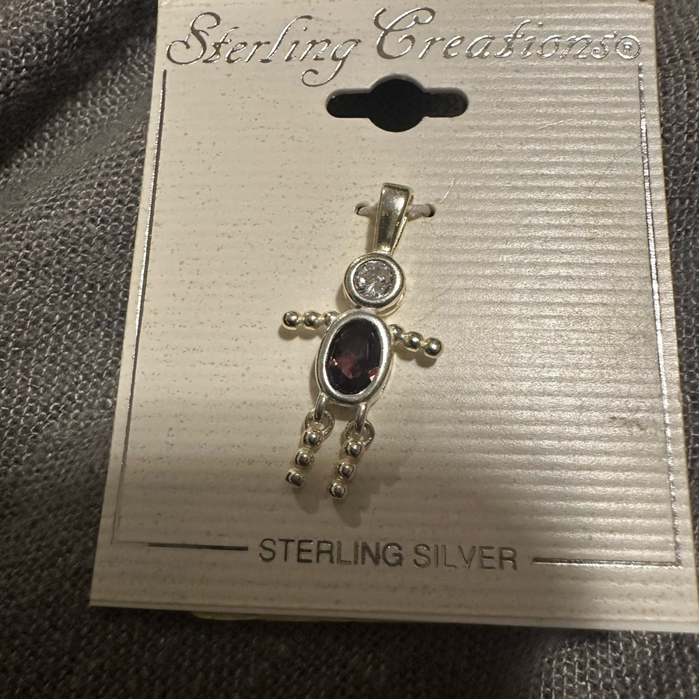 Silver and Purple Pendant